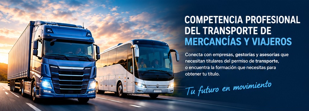 Camión y autobús modernos en carretera